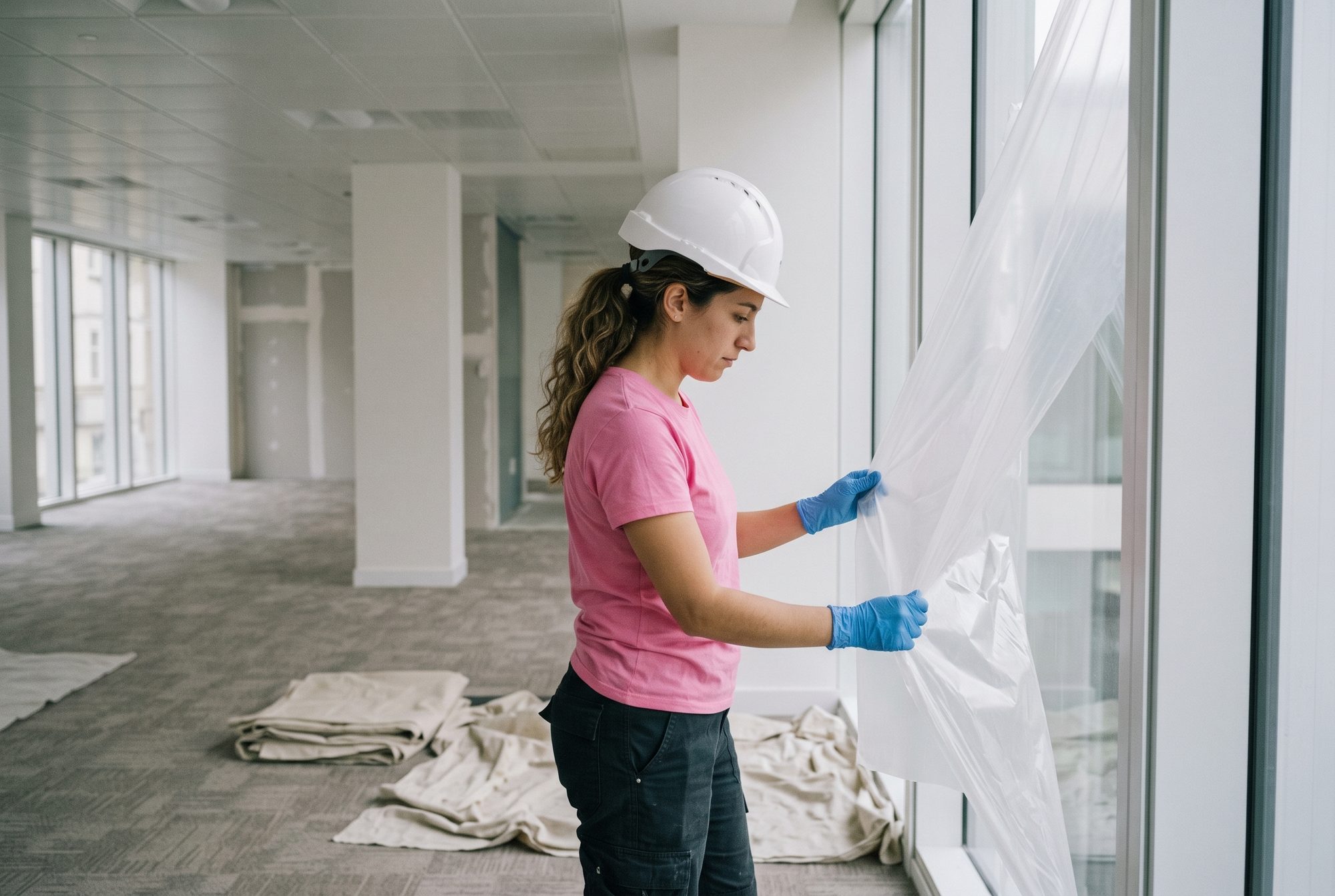 Commercial and office post-construction cleaning